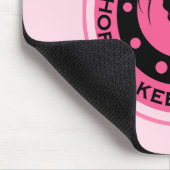 Rosa Pferderückenreiter Mousepad (Ecke)