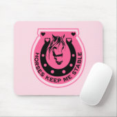 Rosa Pferderückenreiter Mousepad (Mit Mouse)