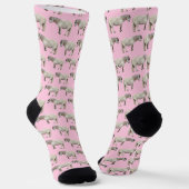Rosa Pferdesocken Socken (Gewinkelt)