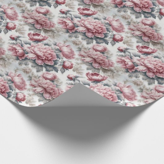 Rosa-Pfingsteine in Frankreich Geschenkpapier (Ecke)