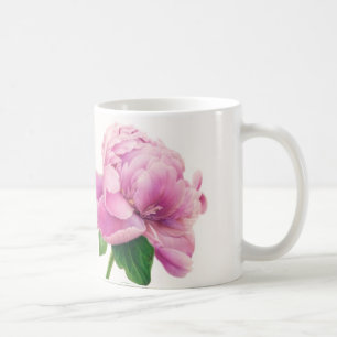 Rosa Pfingstrose auf Tasse