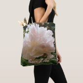 Rosa Pfingstrose Blossom.text. Tasche (Von Nahem)