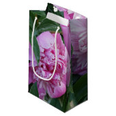 Rosa Pfingstrose Kleine Geschenktüte (Vorderseite Schrägansicht)
