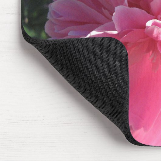Rosa Pfingstrose Mousepad (Ecke)