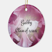 Rosa Pfingstrosen-Abschluss-Foto Keramikornament (Links)