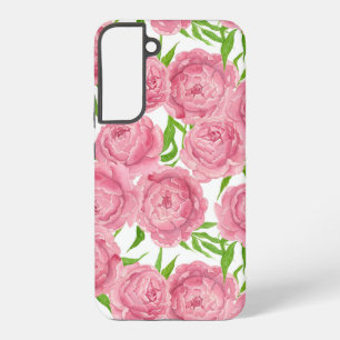 Rosa Pfingstrosen Aquarell Samsung Galaxy Hülle