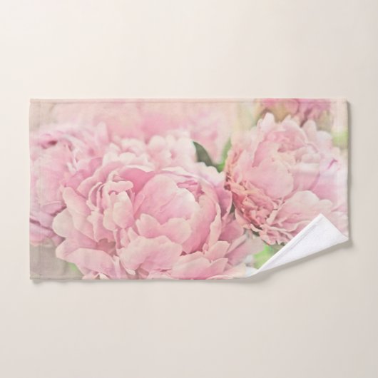 Rosa Pfingstrosen Badhandtuch Set (Handtuch)