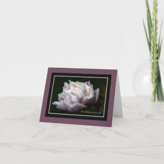 Rosa Pfingstrosen-Beileids-Anmerkungs-Karte Karte