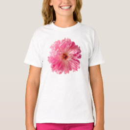 Rosa Pfingstrosen-Blume T-Shirt