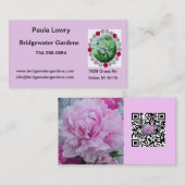 Rosa Pfingstrosen-Blumen-Geschäfts-Karte Visitenkarte (Vorne/Hinten)