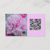 Rosa Pfingstrosen-Blumen-Geschäfts-Karte Visitenkarte (Rückseite)