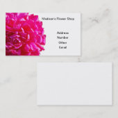 Rosa Pfingstrosen-Blumen-Geschäftskarte Visitenkarte (Vorne/Hinten)