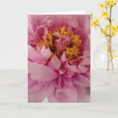 Rosa Pfingstrosen-Blumen-Raum-Gruß-Karte Karte (Gelbe Blume)