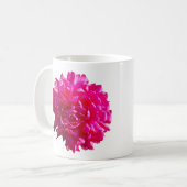 Rosa Pfingstrosen-Blumen-Tasse Kaffeetasse (Vorderseite Links)