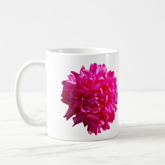 Rosa Pfingstrosen-Blumen-Tasse Kaffeetasse (Links)