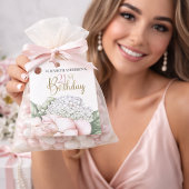 Rosa Pfingstrosen-Blumen zum 21. Geburtstag  Geschenkanhänger