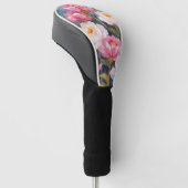 Rosa Pfingstrosen-Blumenstrauß Golf Headcover (angewinkelt)