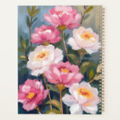 Rosa Pfingstrosen-Blumenstrauß-Malerei Planer (Rückseite)