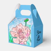 Rosa Pfingstrosen Geschenkbox Geschenkschachtel (Rückseite)