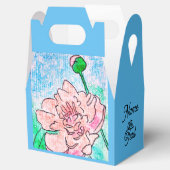 Rosa Pfingstrosen Geschenkbox Geschenkschachtel (Geöffnet)