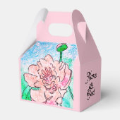 Rosa Pfingstrosen Geschenkbox Geschenkschachtel (Rückseite)