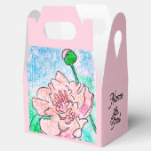 Rosa Pfingstrosen Geschenkbox Geschenkschachtel (Geöffnet)