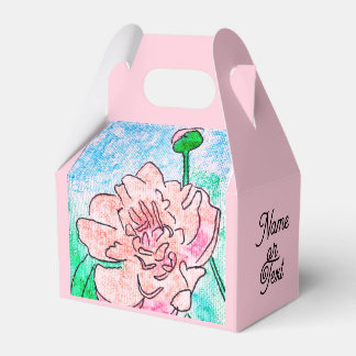 Rosa Pfingstrosen Geschenkbox Geschenkschachtel