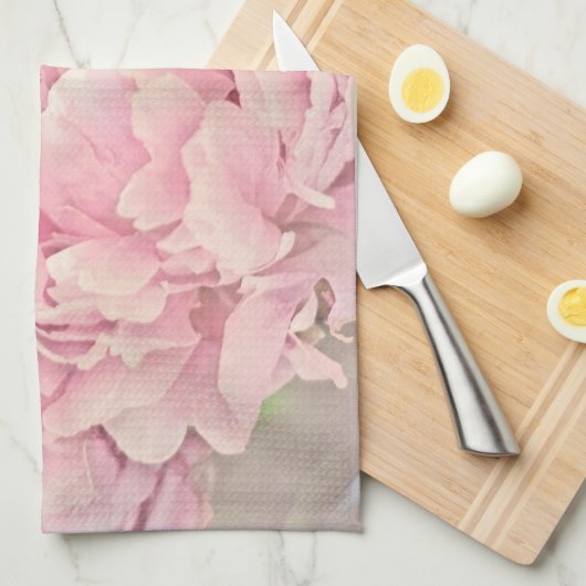 Rosa Pfingstrosen Handtuch (Viertel Falte)