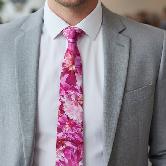 Rosa Pfingstrosen! Krawatte