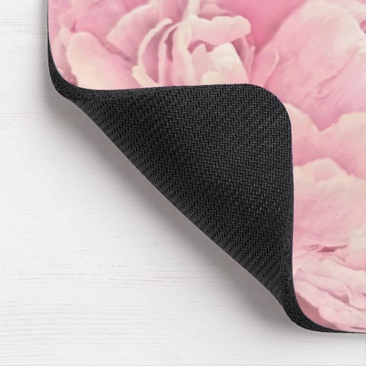 Rosa Pfingstrosen Mousepad (Ecke)
