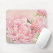 Rosa Pfingstrosen Mousepad (Mit Mouse)
