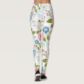 Rosa Pfingstrosen-Muster  Leggings (Rückseite)