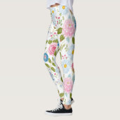 Rosa Pfingstrosen-Muster  Leggings (Links)
