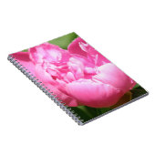 Rosa Pfingstrosen-Notizbuch Notizblock (Rechte Seite)