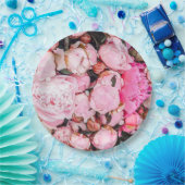 Rosa Pfingstrosen-Party-Entwurf Pappteller (Party)