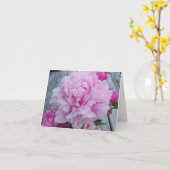 Rosa Pfingstrosen/Pfingstrose Notecard Karte (Gelbe Blume)