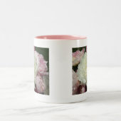 Rosa Pfingstrosen-Pfingstrosen-BlumenTasse Zweifarbige Tasse (Mittel)