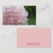 Rosa Pfingstrosen-Profil/Visitenkarte Visitenkarte (Vorne/Hinten)