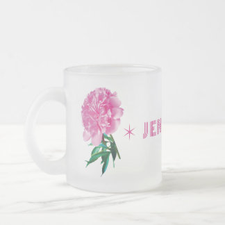 Rosa Pfingstrosen-Star Mädchenhaft Moderne Anpassu Mattglastasse
