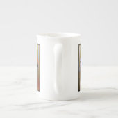 Rosa Pfingstrosen-Sträußchen Bone China Tasse (Rückseite)