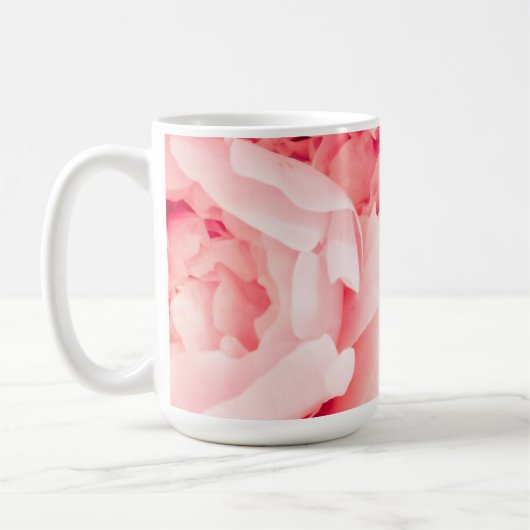 Rosa Pfingstrosen-Tasse Kaffeetasse (Links)