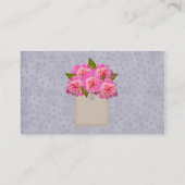 Rosa Pfingstrosen-Visitenkarte Visitenkarte (Rückseite)