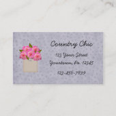 Rosa Pfingstrosen-Visitenkarte Visitenkarte (Vorderseite)