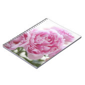 rosa Pfingstrosennotizbuch Notizblock (Linke Seite)