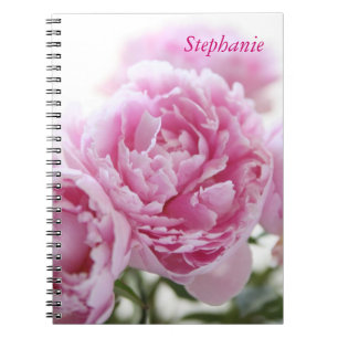 rosa Pfingstrosennotizbuch Notizblock