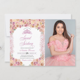 Rosa Pfirsich 16 . Geburtstag Geburtstag Einladung