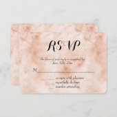 Rosa Pfirsich Abstrakte UAWG RSVP Karte (Vorne/Hinten)