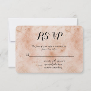 Rosa Pfirsich Abstrakte UAWG RSVP Karte
