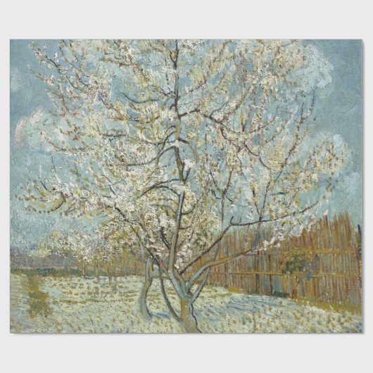 Rosa Pfirsich-Baum durch Vincent van Gogh Geschenkpapier (Flach)