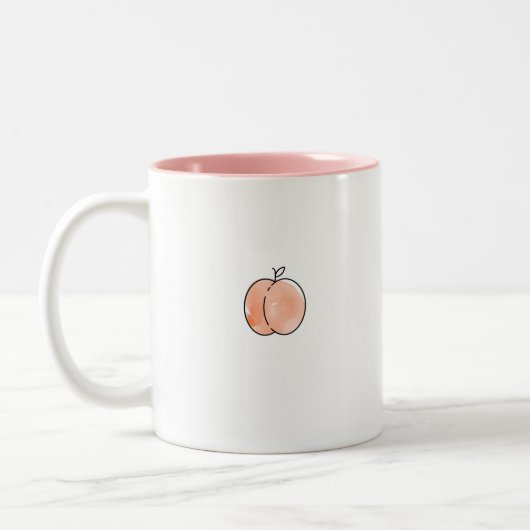 Rosa Pfirsich-Frucht-minimale Tasse (Links)